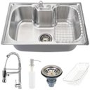 Ver imagem 1 de Cuba para Cozinha com Acessórios Carajás e Torneira Misturador Monocomando Gourmet Munim Pingoo.