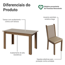 Ver imagem 5 de Conjunto Sala de Jantar Lucena Mesa Tampo de Madeira 6 Cadeiras Rustic/Crema/Sintético Bege Madesa