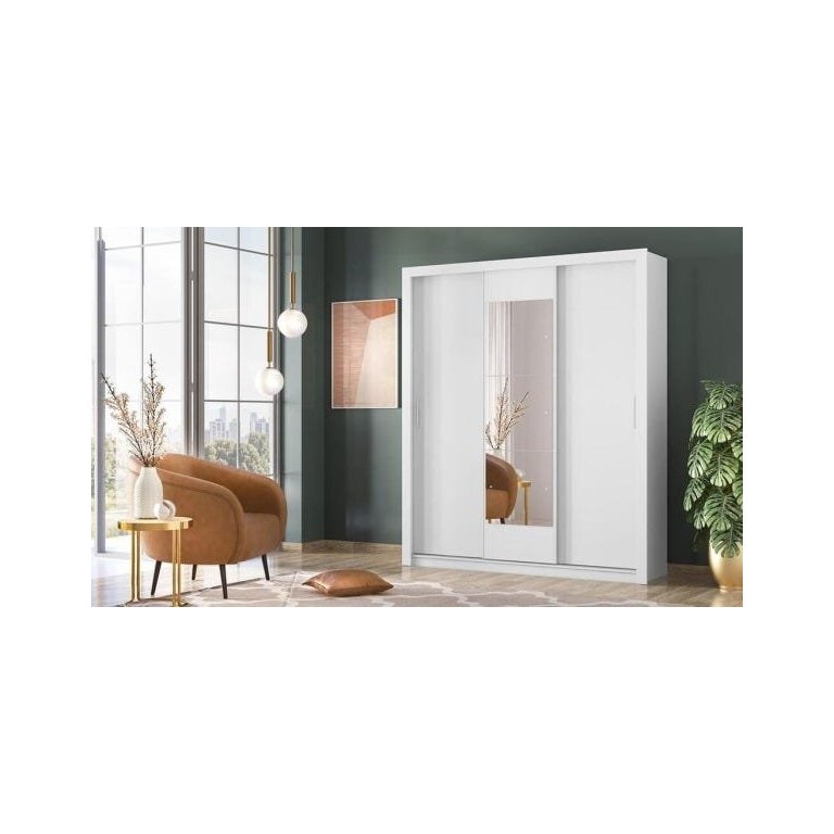 GUARDA ROUPA CASAL VERO 3 PORTAS BRANCO - DEMÓBILE