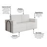 Sofá Cama à Vácuo 2 Lugares Linha Modular Flip Magic - 11