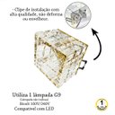 Ver imagem 4 de 3 Spot Embutir Cristal K9 Base Espelhada Quadrado Corredor Bet08