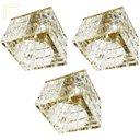 Ver imagem 1 de 3 Spot Embutir Cristal K9 Base Espelhada Quadrado Corredor Bet08