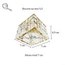 Ver imagem 5 de 3 Spot Embutir Cristal K9 Base Espelhada Quadrado Corredor Bet08