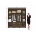 Ver imagem 2 de Guarda-roupa Valencia Moval com Espelho - Naturale