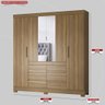 Guarda Roupa Casal 4 Portas com Espelho e 6 Gavetas Cádis - Amêndola Touch - 2