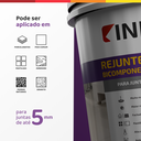 Ver imagem 3 de Kit 2 Rejuntes Acrilico Flexivel Premium 1kg Inkor Marrom Ambar