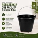 Ver imagem 4 de Balde Pedreiro Construcao Grande 12 Litros com Alca de Ferro Reforcado Multiuso Limpeza Cozinha Apoi