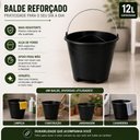 Ver imagem 6 de Balde Pedreiro Construcao Grande 12 Litros com Alca de Ferro Reforcado Multiuso Limpeza Cozinha Apoi