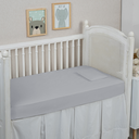 Ver imagem 2 de Forro de Bebê Lençol Berço com Elástico 01 Peça 100% Algodão 300 Fios Toque Macio:cinza