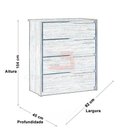 Ver imagem 2 de Cômoda 4 Gavetas Atria Demartêz Amendola/grafito