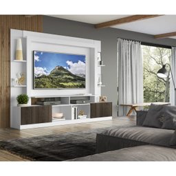 Estante Rack com Painel e Suporte TV 65" Moscou Multimóveis Branco/Tenerife - 7