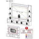 Ver imagem 4 de Estante Rack com Painel e Suporte Tv 65" Moscou Multimóveis Branco/tenerife
