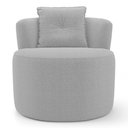 Ver imagem 7 de Kit Sofá e Poltrona Orgânica Living Bob com Almofadas Bouclê Cinza Claro - Desk Design