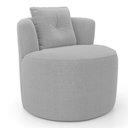Ver mais imagens de Kit Sofá e Poltrona Orgânica Living Bob com Almofadas Bouclê Cinza Claro - Desk Design