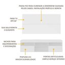 Ver imagem 4 de Rack com Painel para Tv até 65 Polegadas Flórida Multimóveis Branco