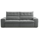 Ver imagem 2 de Sofá Retrátil Reclinável para Sala 3 Lugares 240cm Neruda F04 Veludo Cinza Escuro - Lyam Decor