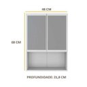 Ver imagem 5 de Armário de Banheiro com Espelho e 2 Portas Multimóveis Branco