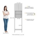 Ver imagem 3 de Armário de Banheiro para Vaso Sanitário com 2 Portas Multimóveis Branco