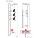 Ver imagem 4 de Armário de Banheiro para Vaso Sanitário com 2 Portas Multimóveis Branco