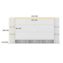 Painel para TV até 65 Polegadas Nairóbi Plus Multimóveis Branco - 5