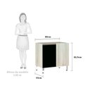 Ver imagem 3 de Balcão de Cozinha sem Tampo Canto Reto Luciane 80cm 1 Porta Luci Luciane Móveis