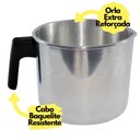Ver imagem 4 de Leiteira 2l Fervedor Canecão de Alumínio Reforçado N16 Metal Grosso Resistente - Caneca Leite Ferver