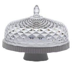 Boleira Luxxor Cinza Com Tampa De Acrílico 33 CM - 1