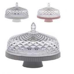 Boleira Luxxor Cinza Com Tampa De Acrílico 33 CM - 2