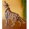 Miniatura Lobo Wolf Quebra Cabeça 3d Em Mdf - 1