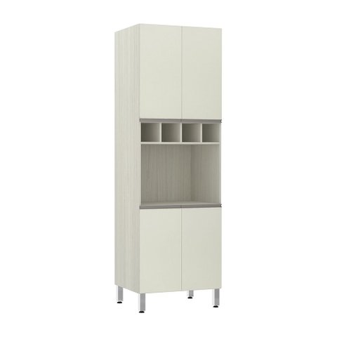 Paneleiro com Nicho de Microondas Luciane 70cm 4 Portas e 1 Nicho Luci