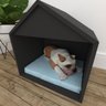 casinha de cachorro medio grande casa mdf preto - 1
