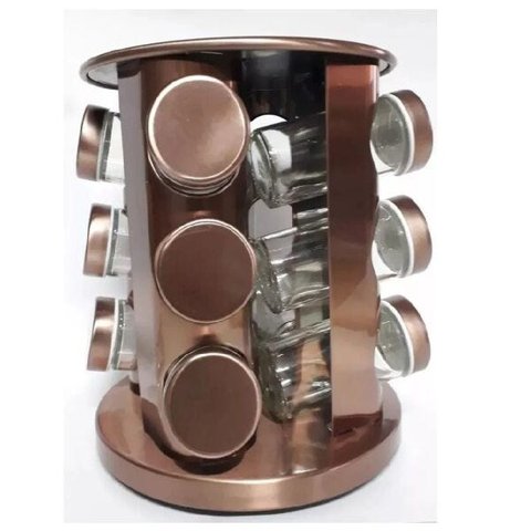Porta Condimento Inox Com 12 Condimentos Tempero Qualidade Wincy