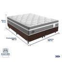 Ver imagem 3 de Cama Box e Colchão Berlim Molas Ensacadas Queen Probel: Marrom