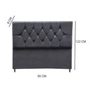 Ver imagem 3 de Cabeceira Cama Box Estofada Solteiro 90 Cm Suede Bruna Cor:cinza Escuro