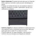 Ver imagem 5 de Cabeceira Cama Box Estofada Solteiro 90 Cm Suede Bruna Cor:cinza Escuro