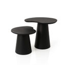 Ver imagem 1 de Conjunto de Mesas Laterais Orgânica Ébano Linn Design Decor Mesa Lateral Cone Ébano