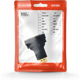 Adaptador Dvi Femea/dp Macho Pluscable Adp-102bk 441032000100 - 4