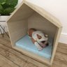 Casinha cachorro medio grande casa mdf Amadeirado claro - 1