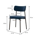 Ver imagem 3 de Cadeira de Jantar Mynna Veludo Blue Est.Preta