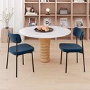 Ver imagem 1 de Cadeira de Jantar Mynna Veludo Blue Est.Preta