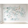 Papel de Parede Mapa Mundi Infantil para Quarto de Bebê Vr54c - 1
