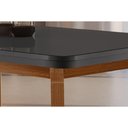 Ver mais imagens de Conjunto: Mesa Sala Jantar Londrina C/ Tampo Madeirado C/ Vidro Canto Curvo 120x80cm e 4 Cadeiras