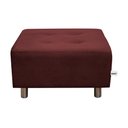Ver imagem 3 de Puff Para Sala Quadrado Decorativo com Pés com Alumínio Nero Veludo Vinho Marinho Matrix