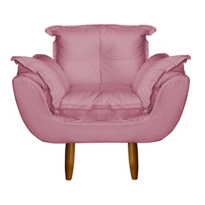 Poltrona Opala Infantil Decorativa Mini Sofá para Criança Suede Rosa - Ninho Decor