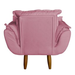 Poltrona Opala Infantil Decorativa Mini Sofá para Criança Suede Rosa - Ninho Decor - 4