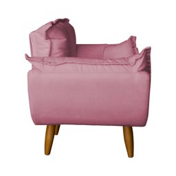Poltrona Opala Infantil Decorativa Mini Sofá para Criança Suede Rosa - Ninho Decor - 3
