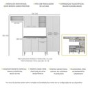 Ver imagem 5 de Armário De Cozinha Compacta Xangai Multimóveis V2840 Branco Branco