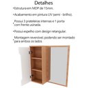 Ver imagem 5 de Conjunto 3 Peças para Banheiro Bn3630x46x48 Amendoa Branco Tecno Mobili Amendoa Branco