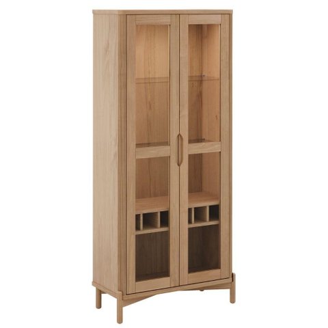 Cristaleira Madeira Macica Taeda 2 Portas com Led 180x80 Cm 3313u Tauari Festra