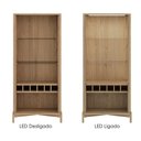 Ver imagem 5 de Cristaleira Madeira Macica Taeda 2 Portas com Led 180x80 Cm 3313u Tauari Festra